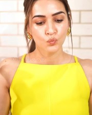 Cute Kriti Sanon in a Bright Yellow Top Pictures 05