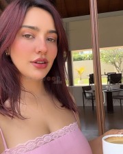 Cute Neha Sharma in a Pink Camisole Photos 03