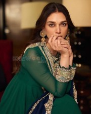 Elegant Aditi Rao Hydari in a Blue and Green Sharara Set Pictures 01