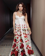 Gorgeous Beauty Kiara Advani in a Rose Print Rohit Bal Floor Length Dress Photos 04