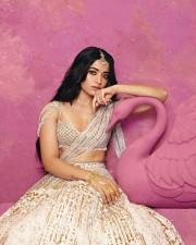 Gorgeous Heroine Rashmika Mandanna in a White Lehenga at India Couture Week 2024 Photos 09