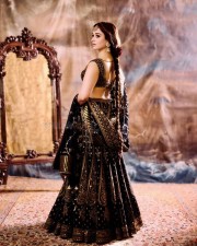 Gorgeous Tamannaah Bhatia in a Black and Golden Lehenga Photoshoot Pictures 05