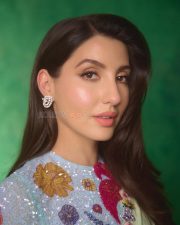 Graceful Nora Fatehi in a Floral Saree Pictures 03
