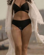 Hot Neha Sharma in a Black Two Piece Bikini Photos 03