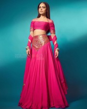 Hot Nushrratt Bharuccha in a Manish Gharat Pink Chiffon Lehenga Photos 04