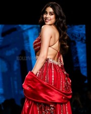 Janhvi Kapoor Rampwalk in a Red Lehenga Photo 01