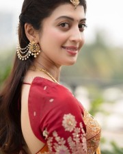 Kannada Actress Pranitha Subhash in a Beautiful Silk Saree Photos 03