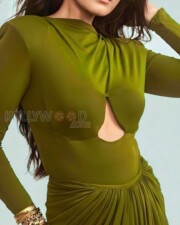 Mesmerizing Raashi Khanna in a Designer Green Grown Photos 03