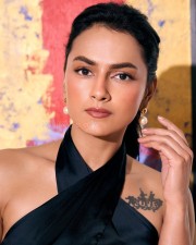 Modern Beauty Shraddha Srinath in a Black Halter Neck Dress Pictures 05