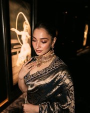 Most Sought After Actress Tamannaah Bhatia in a Traditional Silk Saree Photos 01