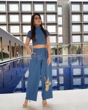 Raashi Khanna Blue Dress Photos