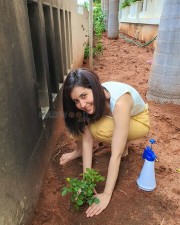 Raashi Khanna Doing The Green India Challenge Photos