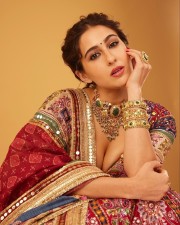 Sara Ali Khan in a Multi Coloured Lehenga at Anant Ambani and Radhika Merchant Haldi Ceremony Photos 05