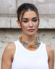 Sexy Amy Jackson at Rabanne Womenswear Spring Summer Fashion Show in Paris Photos 02