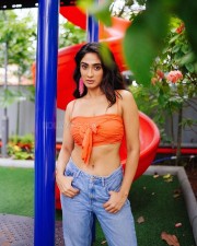 Sexy Hot Deepti Sati in an Orange Top and Denim Pant Pictures 01