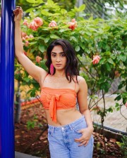 Sexy Hot Deepti Sati in an Orange Top and Denim Pant Pictures 03