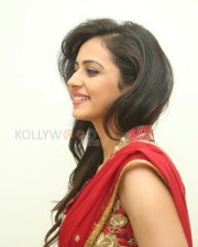 Sexy Rakul Preet Singh Red Saree Photoshoot Pictures