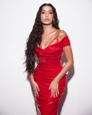 Sizzling Hot Nora Fatehi in a Red Bodycon Dress Photos 02