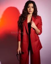 Southern Beauty Rashmika Mandanna in a Red Outfit Pictures 02