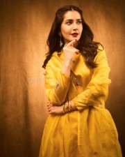 Sparkling Beauty Raashi Khanna in a Vibrant Yellow Kurta Set Photos 05