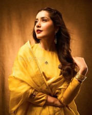 Sparkling Beauty Raashi Khanna in a Vibrant Yellow Kurta Set Photos 06
