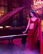 Stree 2 Heroine Shraddha Kapoor in a Ravishing Red Saree Photos 01