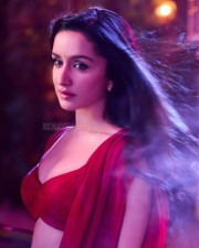 Stree 2 Heroine Shraddha Kapoor in a Ravishing Red Saree Photos 05