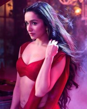 Stree 2 Heroine Shraddha Kapoor in a Ravishing Red Saree Photos 06