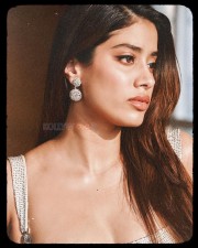 Striking Janhvi Kapoor in a Cricket Themed Silver and Gray Shimmery Bodycon Dress Photos 03