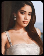 Striking Janhvi Kapoor in a Cricket Themed Silver and Gray Shimmery Bodycon Dress Photos 06