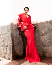 Striking Kriti Sanon in a Red Jacket and Skirt Pictures 03