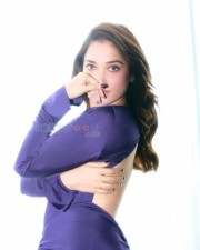 Stunning Beauty Tamannaah Bhatia in a Purple Backless Gown Photos 02