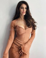 Stunning Disha Patani in a Chic Chocolate Mini Dress Photos 02