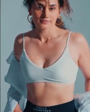 Stunning Taapsee Pannu in a Navy Blue Bralette Photos 01