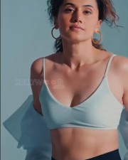 Stunning Taapsee Pannu in a Navy Blue Bralette Photos 03