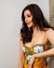 Stunningly Sexy Kajal Aggarwal in a Yellow Maxi Dress Pictures 04