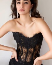 Tempting Ananya Panday in a Black Lace Corset Dress Pictures 05
