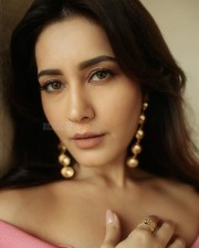 The Sabarmati Report Actress Raashi Khanna in a Pink Top and White Pant Photos 01