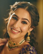 Vintage Beauty Sara Ali Khan in a Stunning Lehenga Choli Photos 02