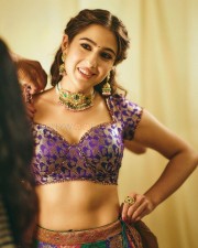 Vintage Beauty Sara Ali Khan in a Stunning Lehenga Choli Photos 04