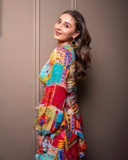 Fashion Beauty Dhvani Bhanushali in a Colorful Dress Photos 01