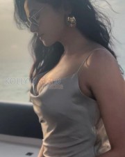 Sexy Sonal Chauhan in a Silver Maxi Dress Pictures 02