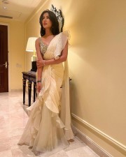 Sexy Sonal Chauhan in a Transparent Saree with Jeweled Sleeveless Blouse Photos 03