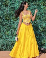 Tamil Actress Keerthi Pandian in a Yellow Lehenga Photos 01