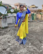 Chepala Katha Fame Meghana Chowdary Latest Dussehra Festival Stills