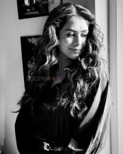 Actress Mrunal Thakur in a Black and White Monochrome Photoshoot Pictures 02