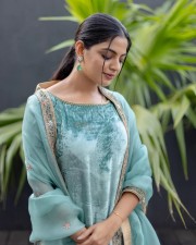 Actress Nikhila Vimal in a Light Embroidered Kurta Photos 02