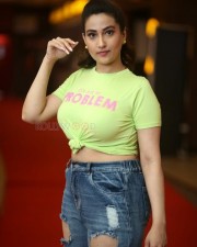 Anchor Manjusha wearing Yellow T Shirt Photos 06