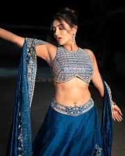 Attractive Rashi Singh Navel in a Blue Lehenga Photos 01