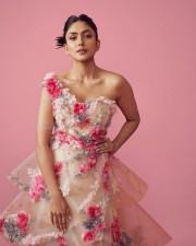 Beautiful Mrunal Thakur in a Pink Floral Gown Pictures 05